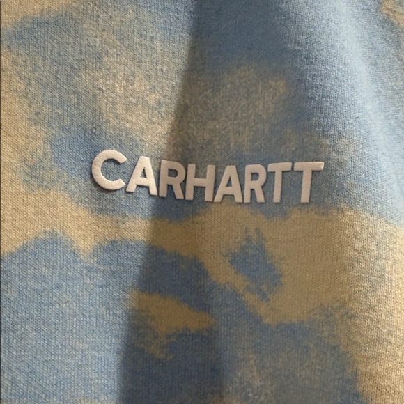 Carhartt Light Blue and Cream Hoodie - Picture 2 of 4